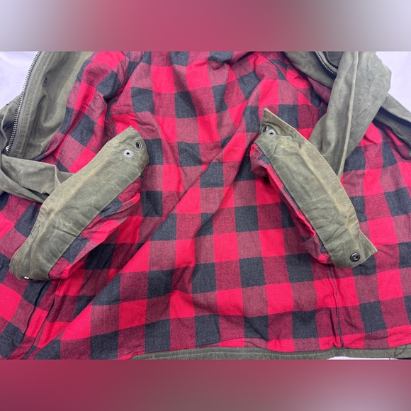 The Hundreds x Public Label Field Jacket Waxed Cotton Plaid Lined Corduroy Zip S - Picture 15 of 16